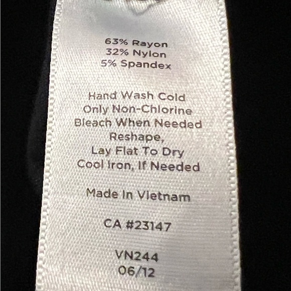 Talbots black pull over 3/4 sleeve blouse with decorative buttons - Picture 7 of 7